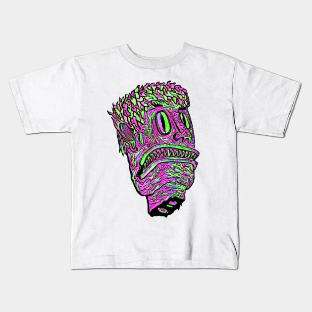 Devil(pink/green) Kids T-Shirt by crucified